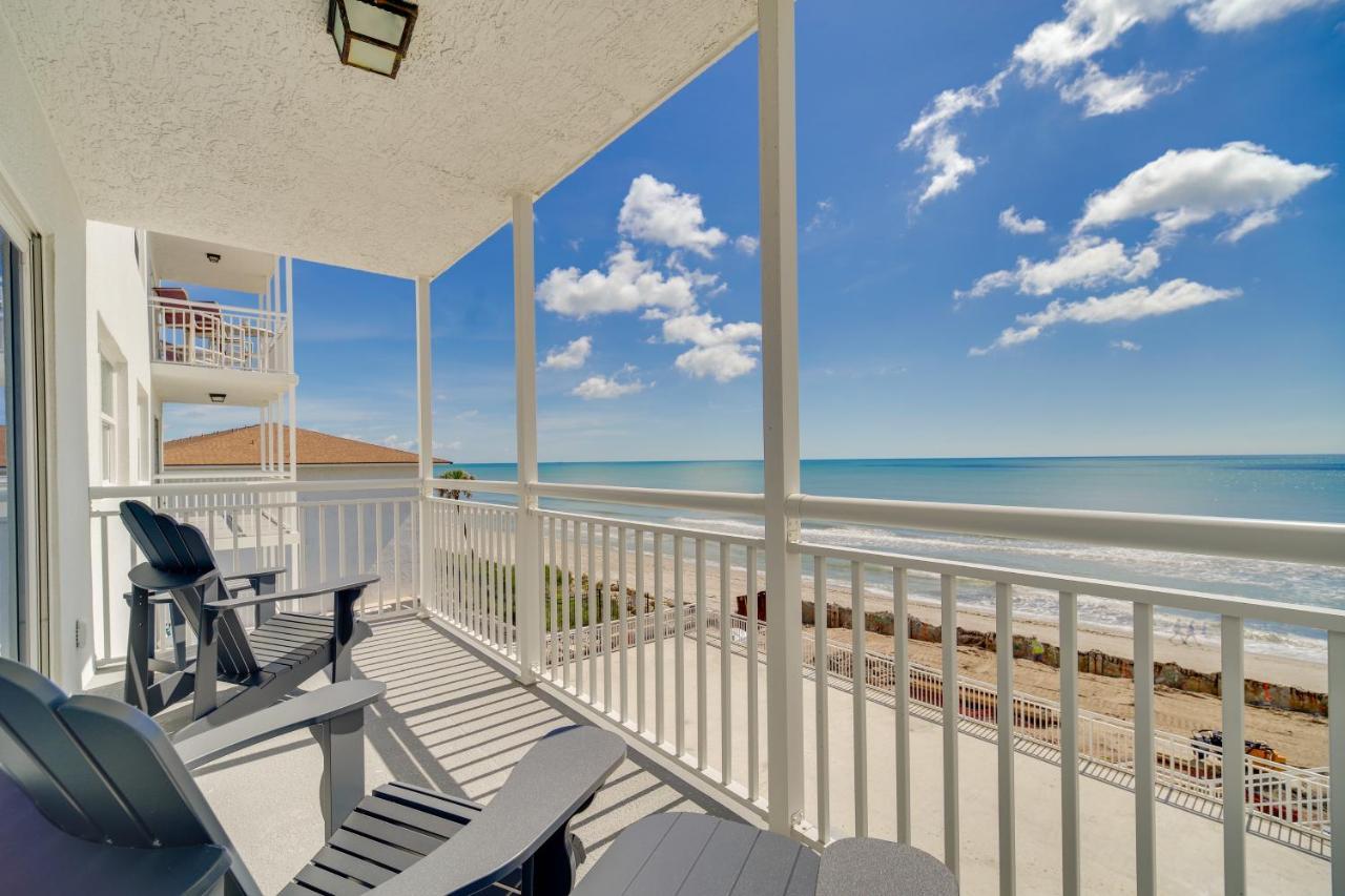 Oceanfront Satellite Beach Condo With Balcony, Views Bagian luar foto